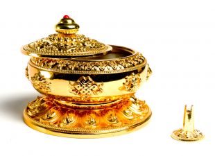 鍍金八吉祥環香爐