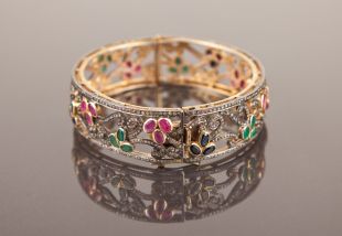 碧玺红宝石手镯