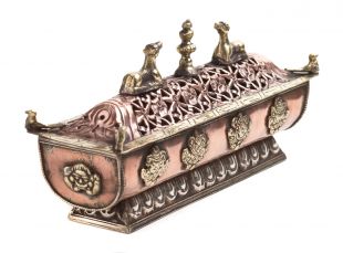 手工銅臥香爐8吋