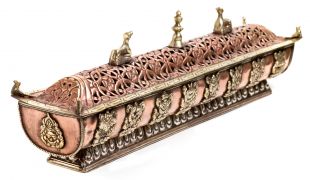 手工銅臥香爐16吋