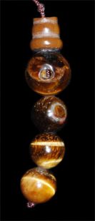 虎眼石念珠頭+隔珠