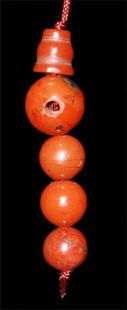 紅色碧玉念珠頭+隔珠