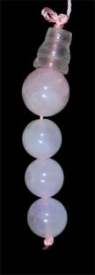 粉晶念珠頭+隔珠 
