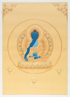 手繪藥師佛唐卡