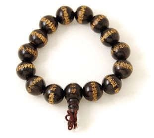 黑檀木心經手珠