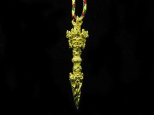 三面普巴杵黃銅