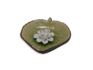 蓮花立香爐-10cmX10cmX3cm(H)