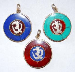 嗡字圓石掛墜(大) (Ro