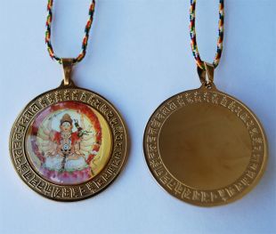 3060B准提观音吊坠镀金色