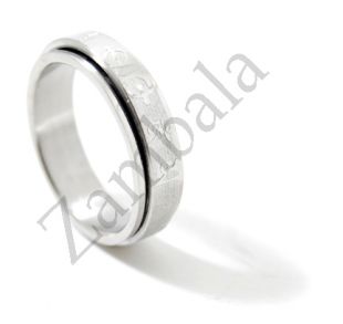 不鏽鋼六字大明咒戒指 