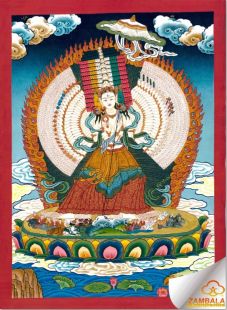 大白傘蓋佛母 手繪唐卡