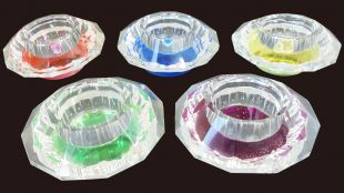 六面水晶燭台(單個)