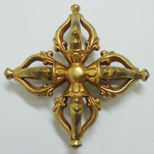 五股十字杵墜子(鍍金)