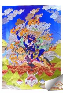 吉祥天母 (瑪哈嘎哩) 編織唐卡