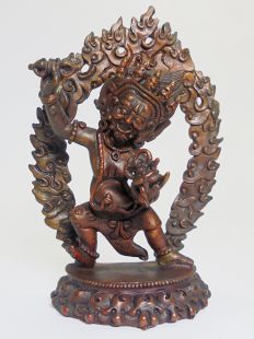 精雕紅銅金剛手菩薩 9cm