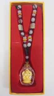 特價壓克力框鎏金彌勒菩薩佛像項鍊