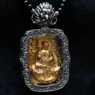 純銀銅佛像墜 ( 地藏王菩薩 )