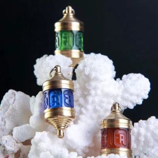 琉璃六字箴言吊墜