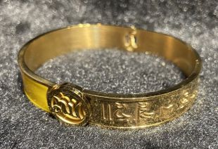不鏽鋼鍍金烤漆咒語手鐲