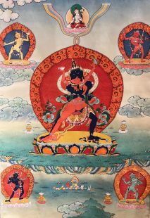 勝樂金剛 (布框印刷唐卡)