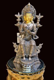 未來佛 / 彌勒佛 紅銅做舊開臉