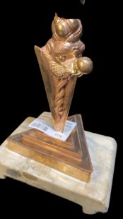 三頭普巴金剛橛底座 紅銅本色