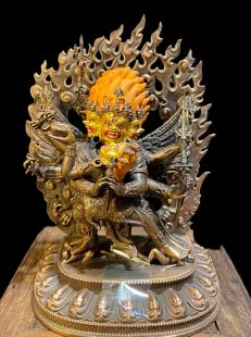 雙身普巴金剛 紅銅做舊開臉