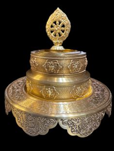 銅製曼達盤 ( 浮雕曼達盤 )