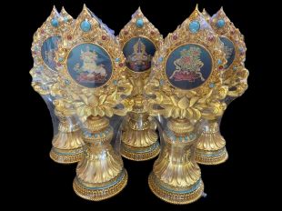 鍍金八吉祥 立座 ( L )