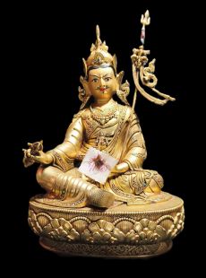 39cm 全銅鎏金 蓮花生大士